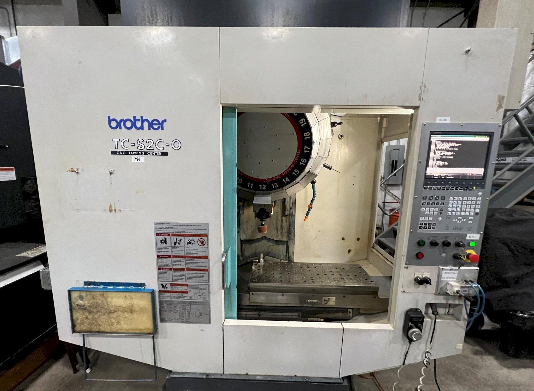 BROTHER TC-S2C-0 VERTICAL DRILL & TAP CENTER, CNC-B00 CONTROL, 2006