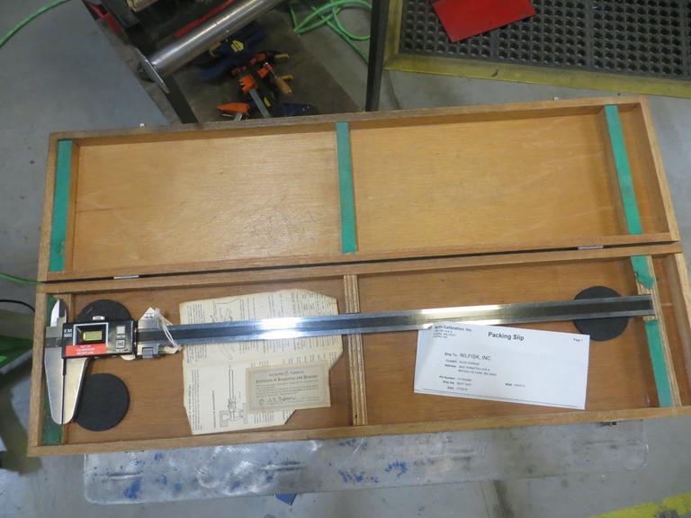 Scherr Tumico Digital Caliper EM 6002 in Wood Case- Auction Item