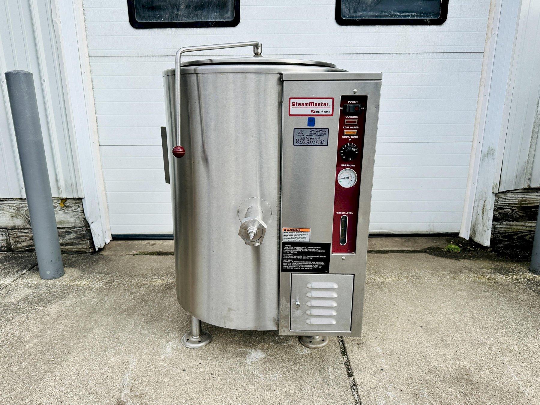 Southbend SteamMaster KSLG-20E 20-Gallon  /  2/3 Jacketed Propane Gas Steam Kettle