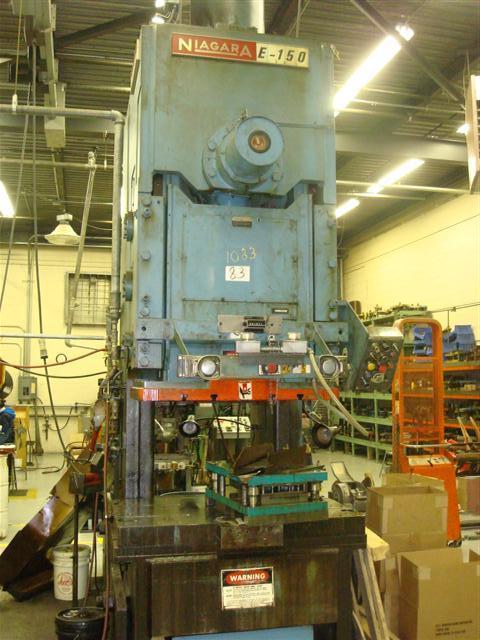 150 TON NIAGARA #E, RACK ECCENTRIC, OBI PRESS, 8" STR.