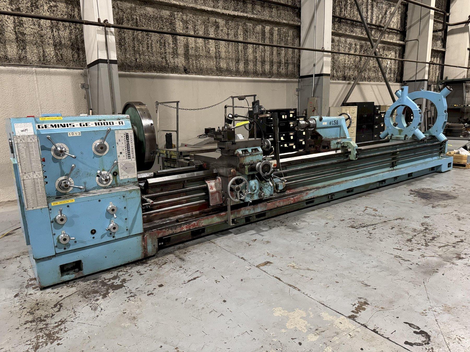 39" x 236" Gemenis GE-1000A Gap Bed Engine Lathe
