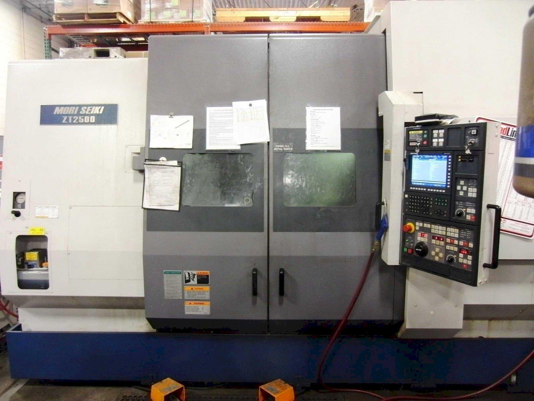 Mori Seiki ZT 2500Y CNC Lathe, 2002 – Twin Turret, Sub Spindle, Chip Conveyor