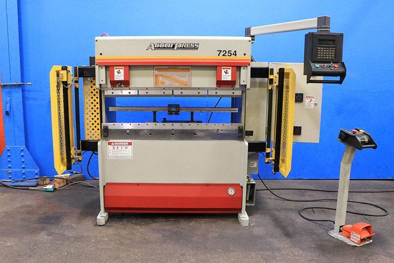 25 ton x 4 ft., Accurpress CNC Hydraulic Press Brake Model 7254