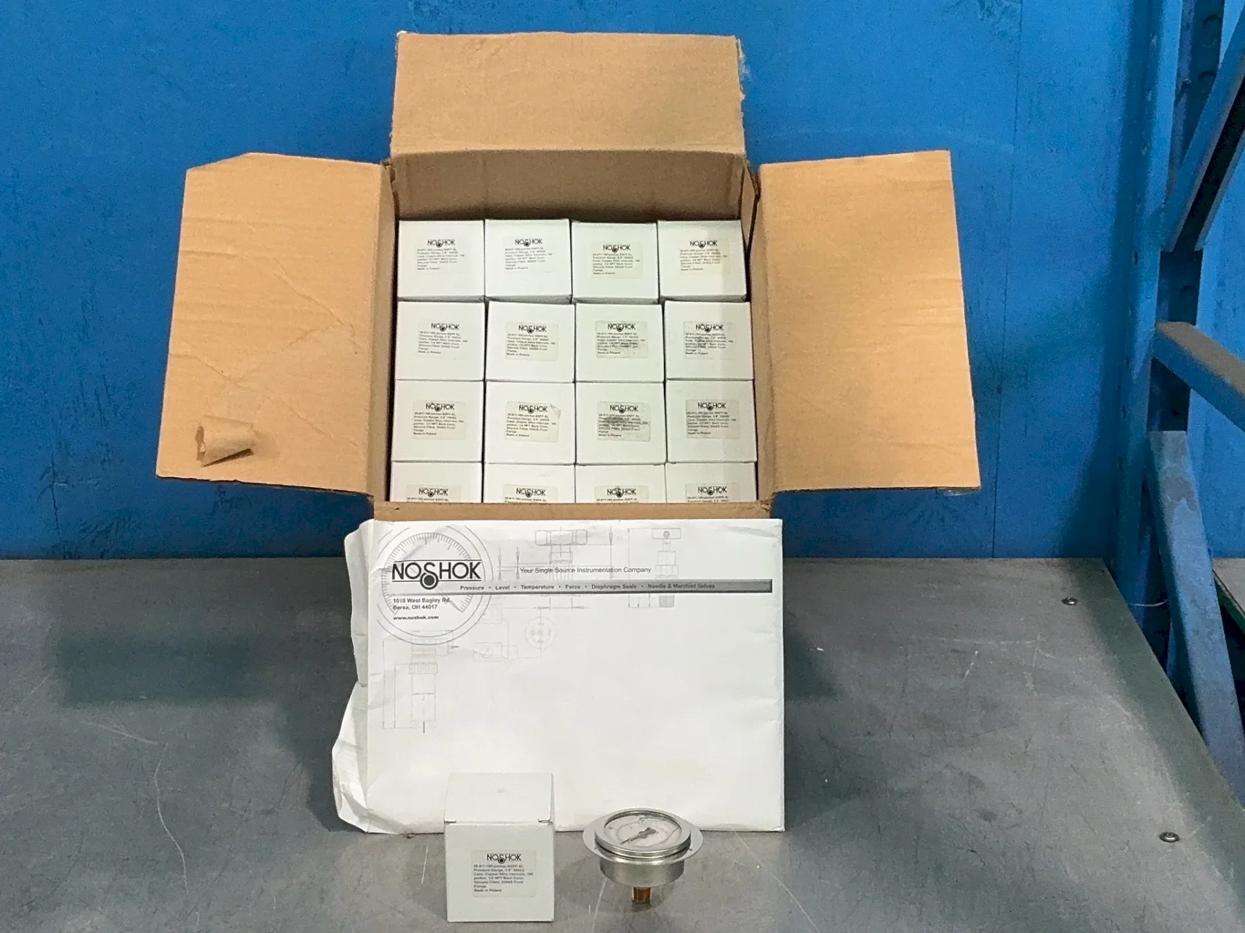 NOSHOK 0-160PSI PRESSURE GAUGES  -  25-911-160-PSI/BAR-SSFF-SL