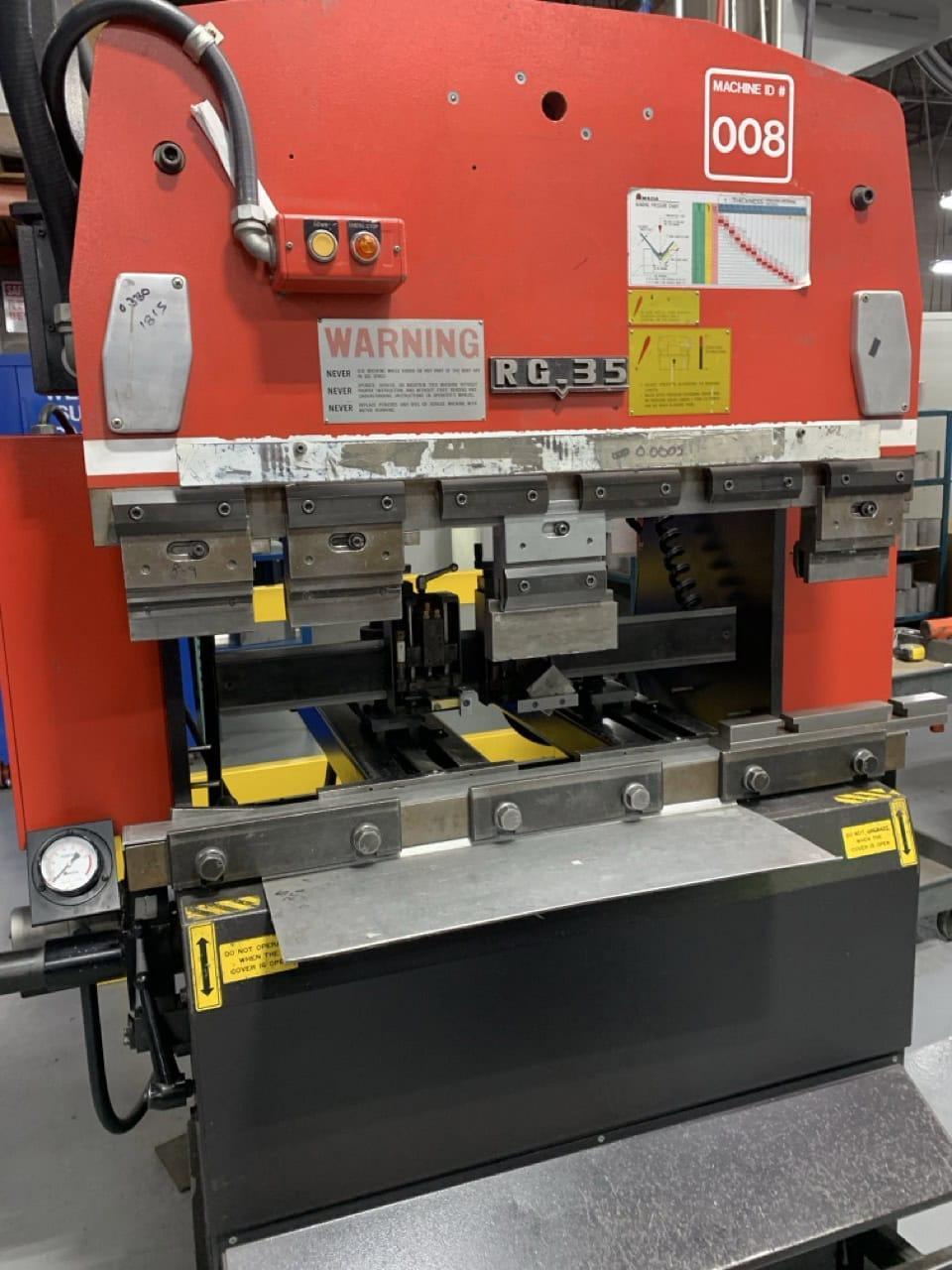 35 Ton x 4′ Amada RG-35S Hydraulic Press Brake, 1993