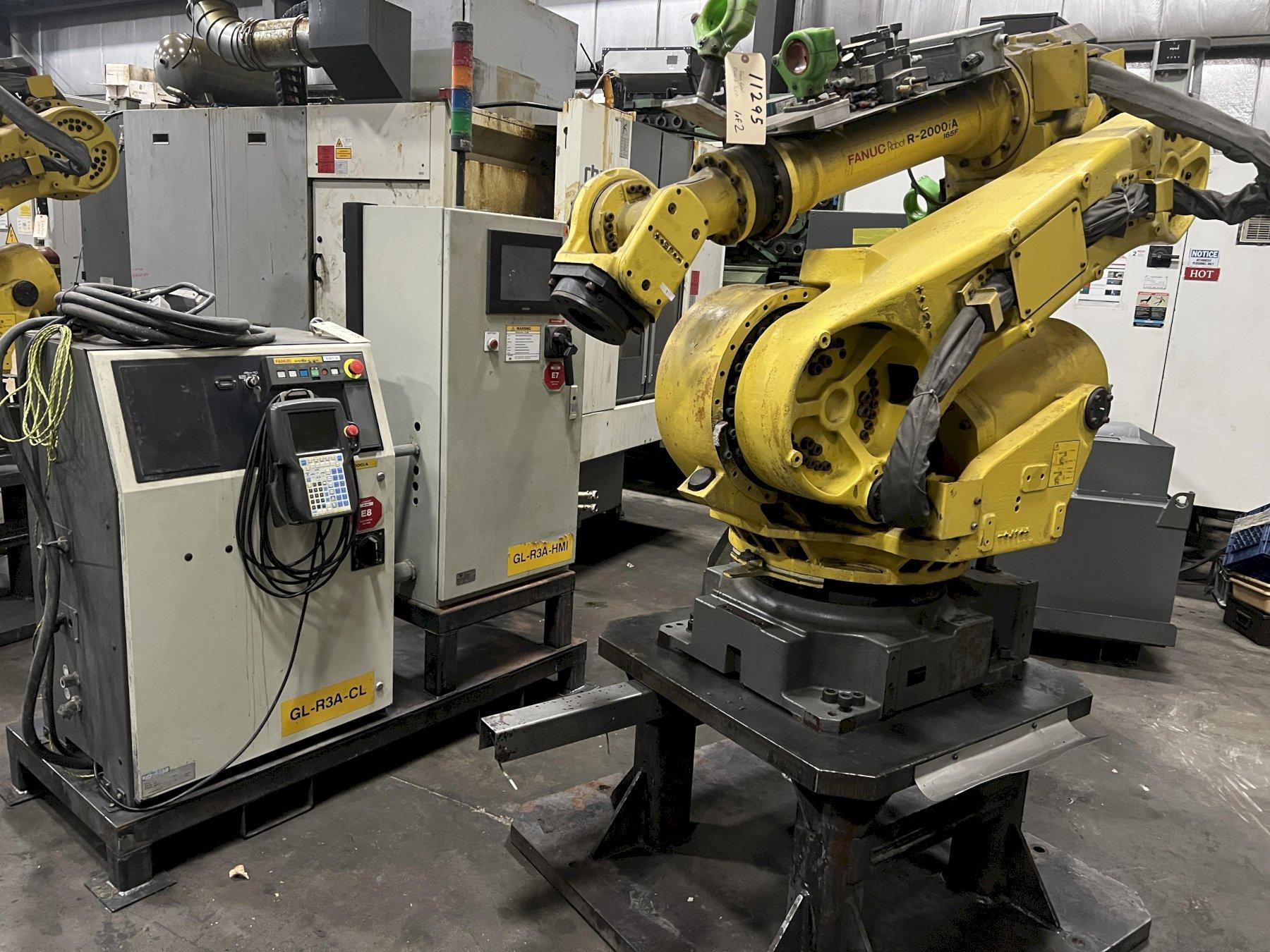 6 AXIS FANUC R2000iA-165F INDUSTRIAL ROBOT ARM, R-J3IB CONTROLLER, 2005