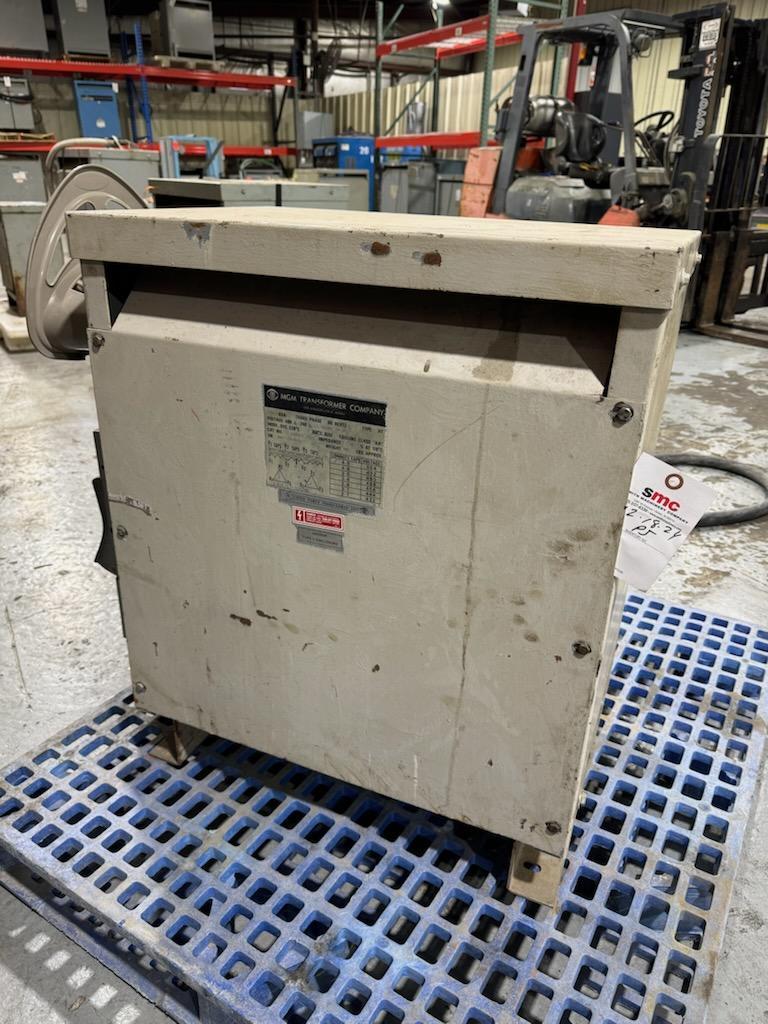 1 - PREOWNED MGM 30 KVA TRANSFORMER, MODEL #: HT30A3K2, S/N: M8903-30D-009-4