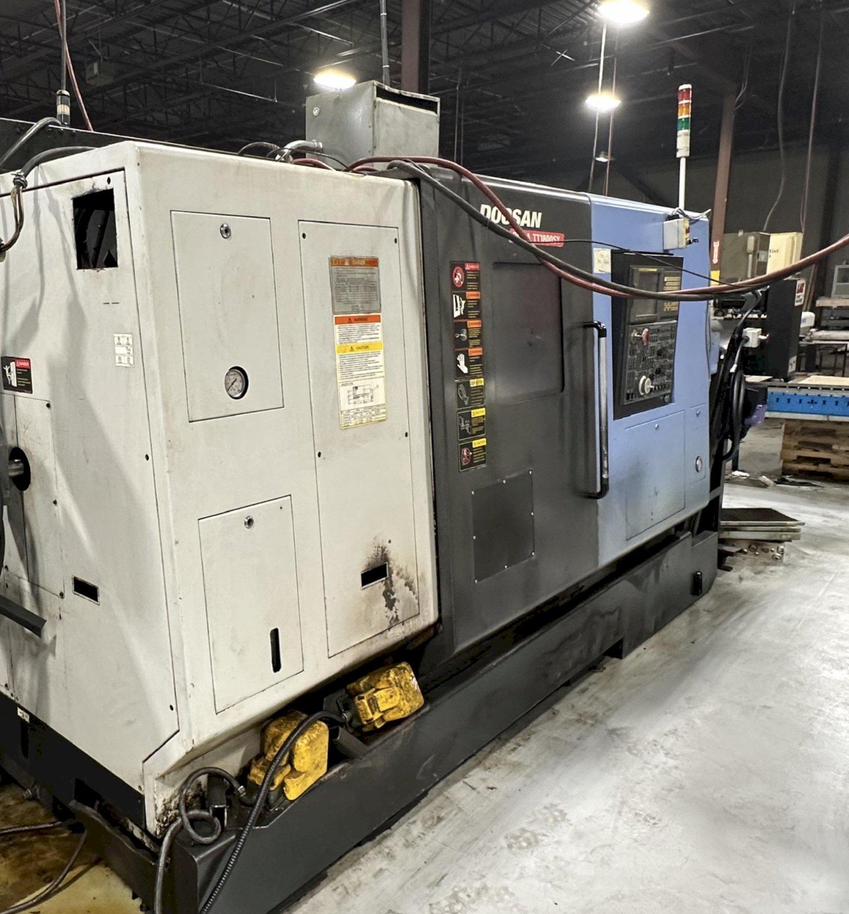 2008 Doosan Puma TT1800SY Used Twin Spindle Twin Turret CNC Lathe For Sale