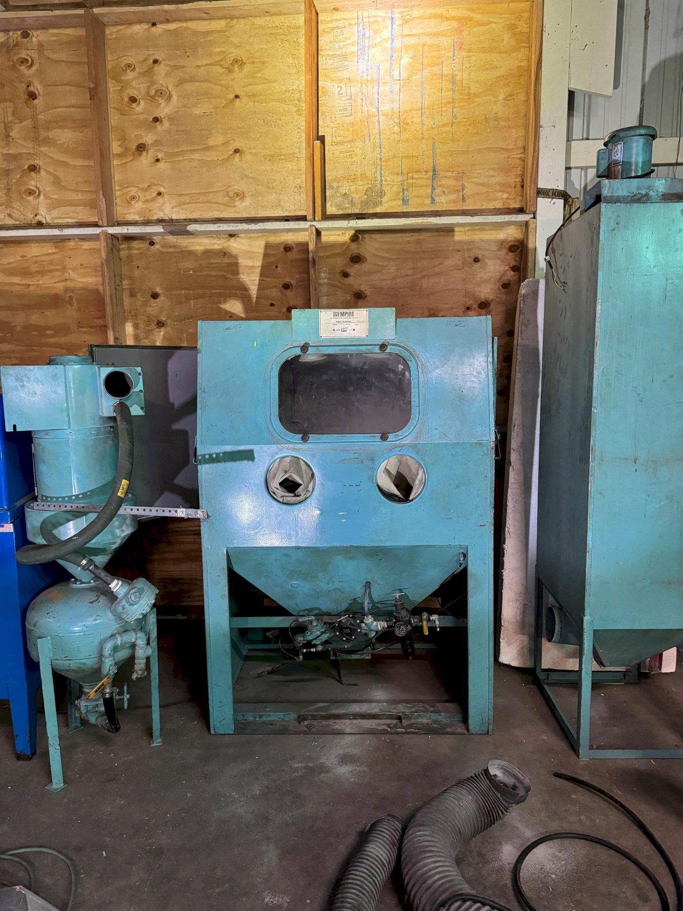 1 - PREOWNED EMPIRE PRO FINISH BLASTING CABINET, MODEL #: PF36-48, S/N: 0396
