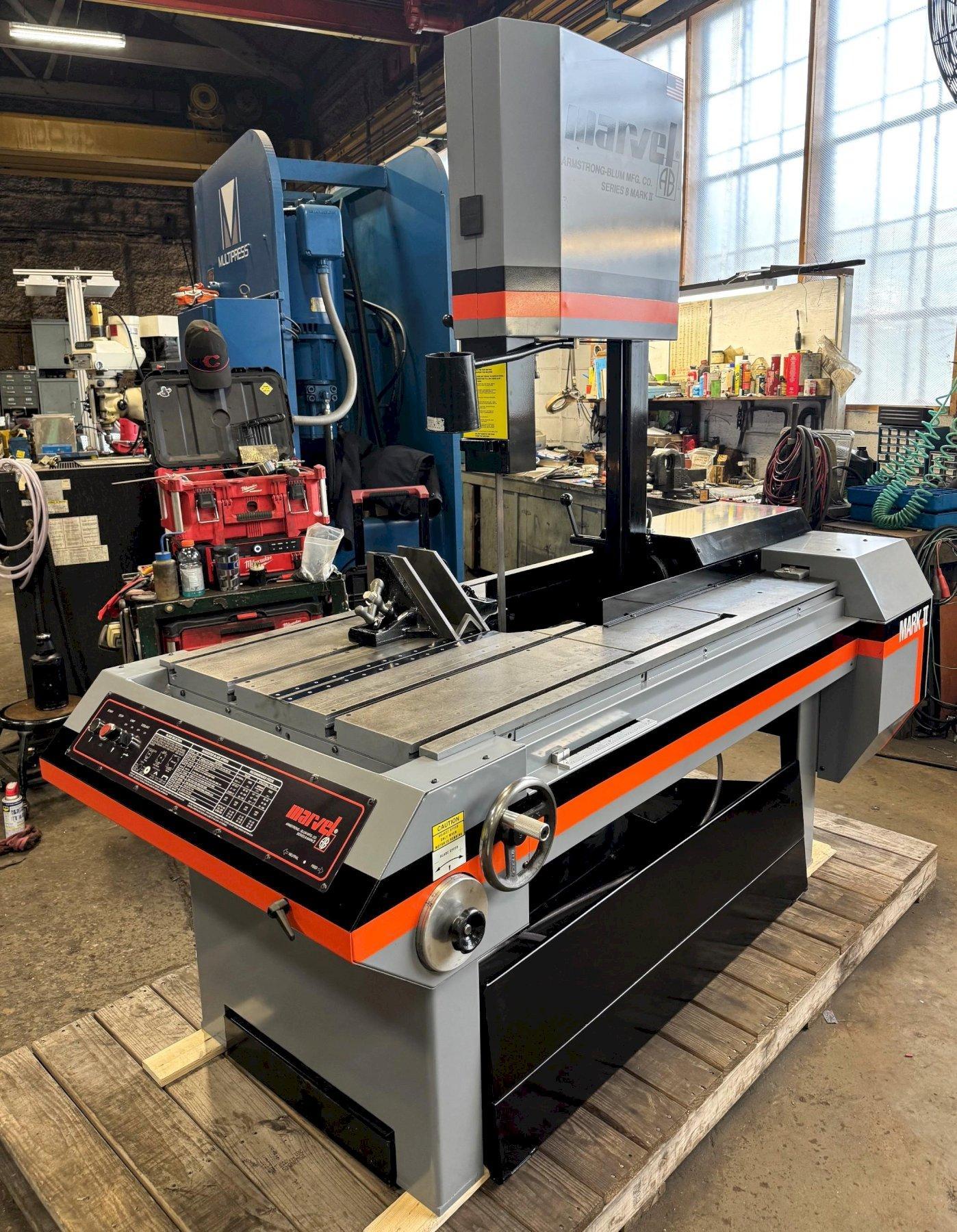 18" x 22" Marvel Series 8 Mark II Tilt Frame Vertical Band Saw , 1" Blade, 2 HP, Reconditioned