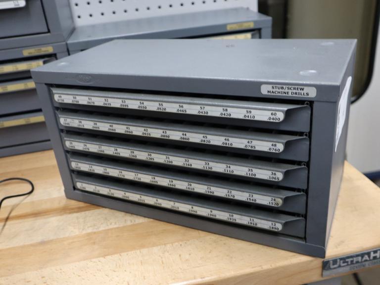 Huot Number Drill 5 Drawer Index with Contents- Auction Item