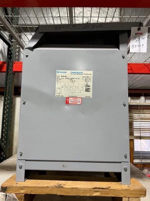 1 - PREOWNED CHALLANGER TRANSFORMER, 20 KVA, MODEL #: 202-NP3-MOD.5, S/N: J9612591
