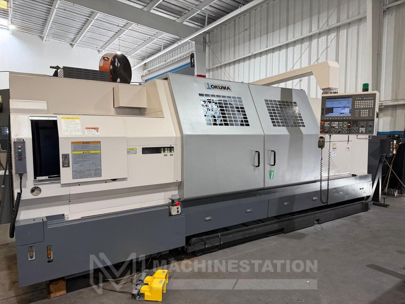 Okuma LB-35II CNC Turning Center – 20″ Chuck, 6.5″ Big Bore, 120″ Long Bed Lathe