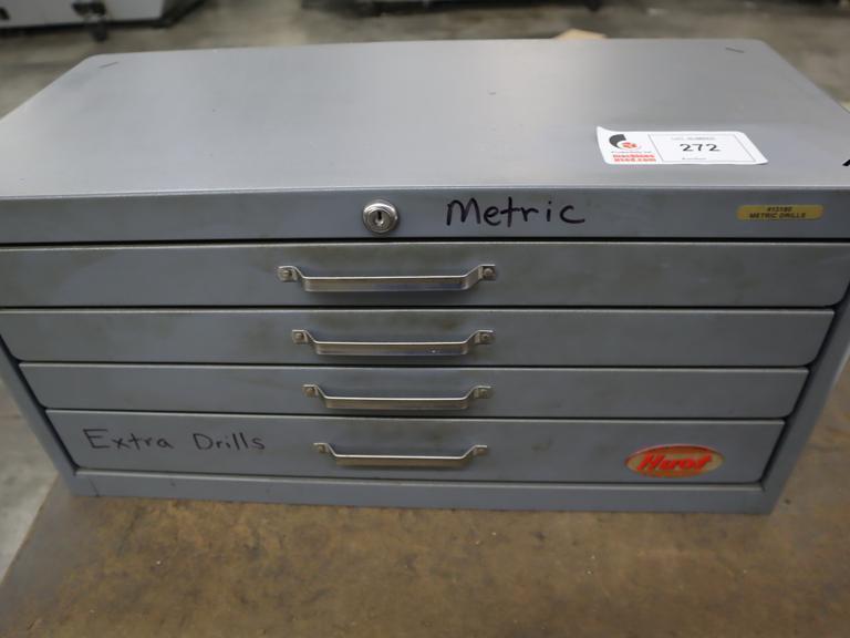 Huot Large 4 Drawer Cabinet of Metric Drills- Auction Item