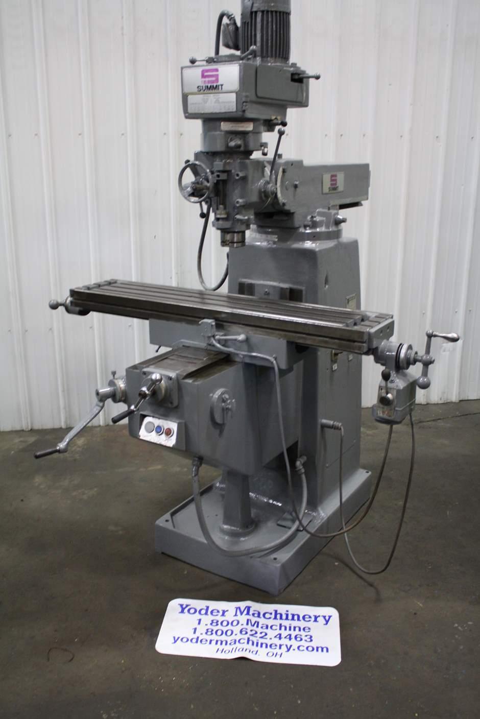 1-1/2 HP SUMMIT RAM TYPE VERTICAL MILL: STOCK #66818