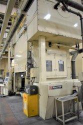 1200 Ton Minster E2-1200 Eccentric Shaft Straight-Side Transfer Press, 12" STR, 44" SH, 120" LR x 60" FB BA, 25-45 SPM
