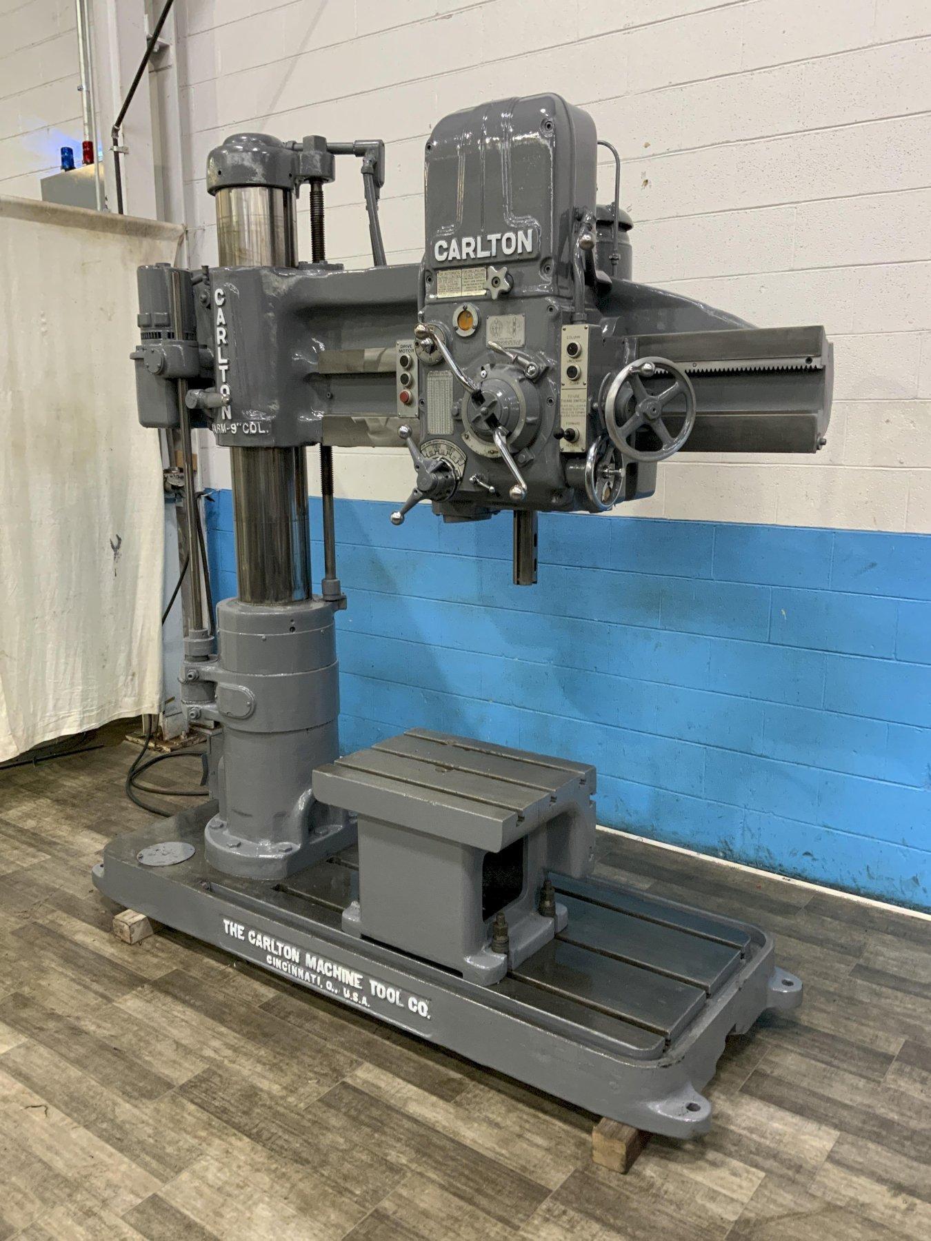 4' X 9' CARLTON RADIAL ARM DRILL: STOCK #80799