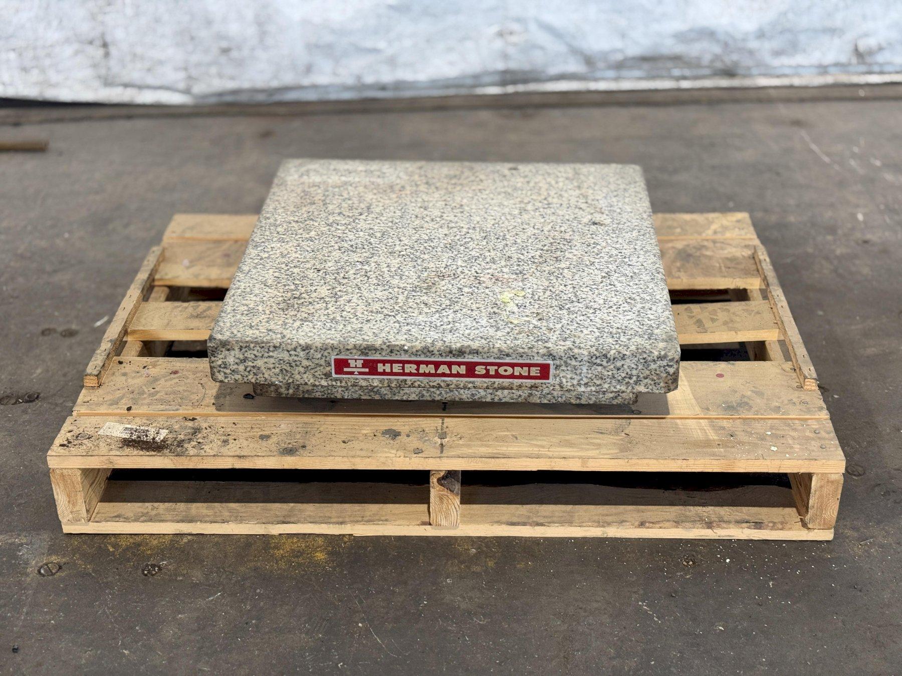 24" X 24" X 5" HERMAN STONE GRANITE SURFACE PLATE. STOCK # 1086126