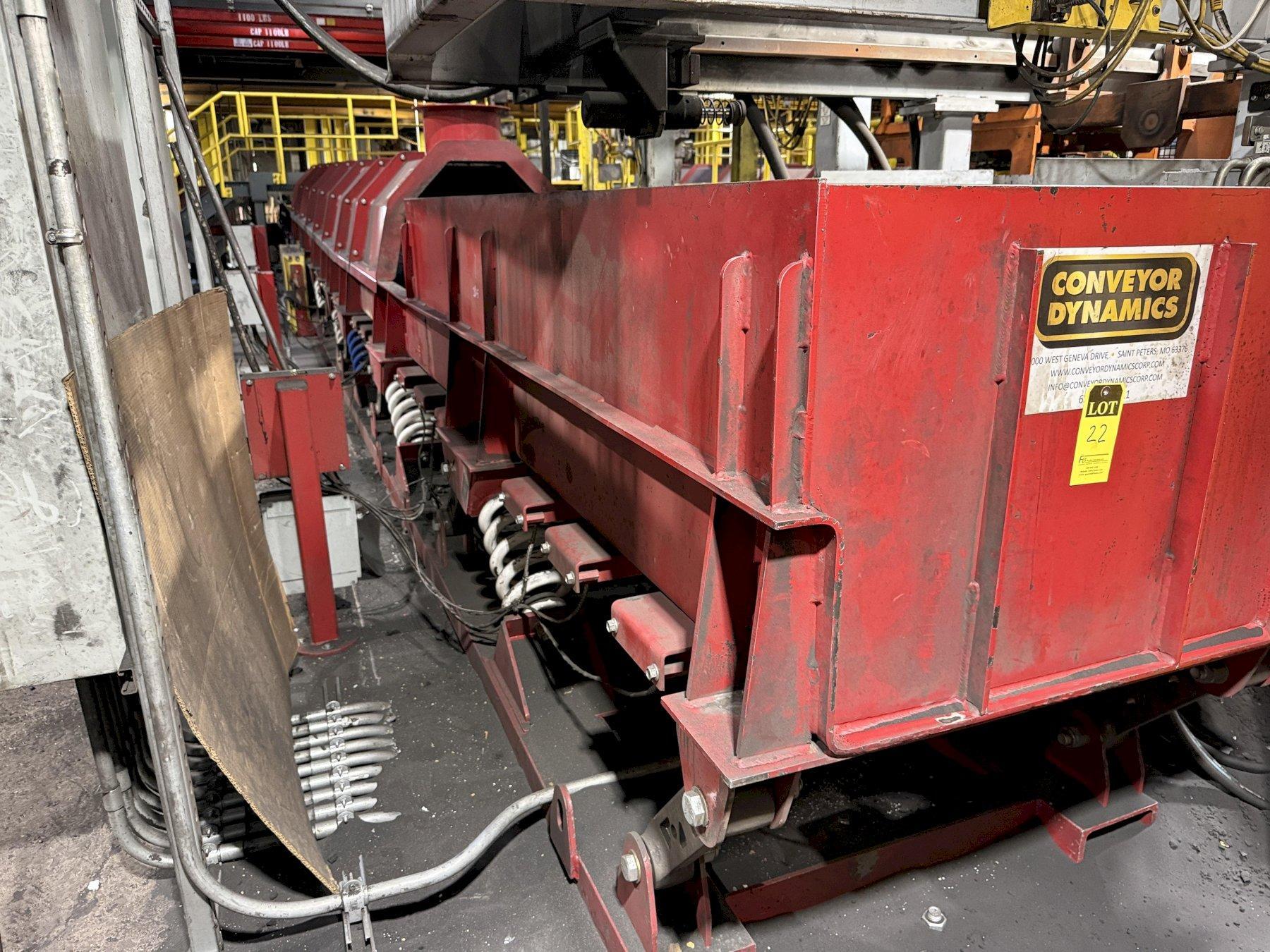 2023 Conveyor dynamics model 32x52-c 32" x 52' heated oscillating conveyor s/n CDC-2845 with drive, hood