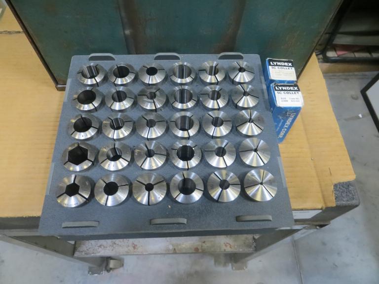 5C Collets w Storage Rack - Including Hardinge and Lindex- Auction Item
