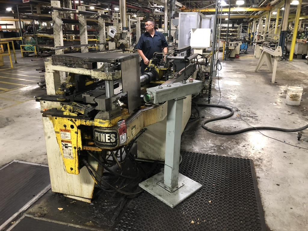 PINES #1 TUBE BENDER, 1996, LEFT HAND, MANDREL EXTRACTOR, DIGITAL DIAL A BEND CONTROL, TOOLING