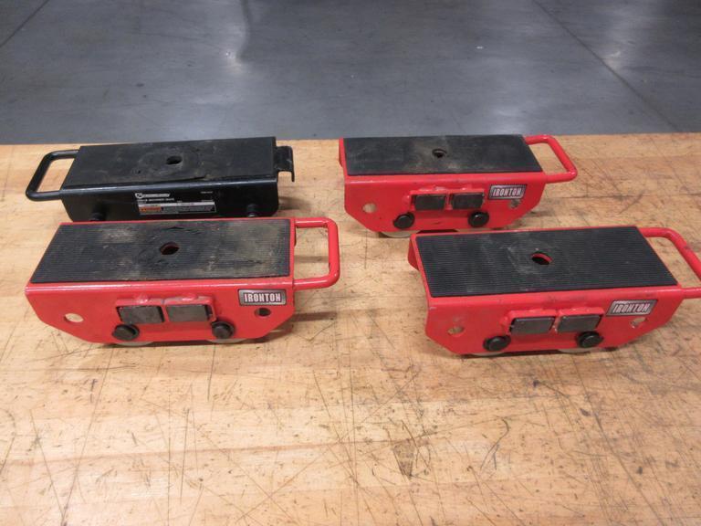Machinery Moving Skates 4400 LB Ea. Capacity, (3) Ironton, (1) Strongway- Auction Item