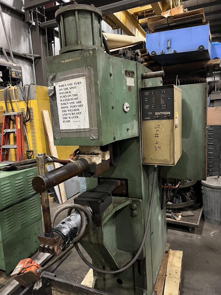 200 KVA BANNER SPOT WELDER, MODEL 2PSR200A, 30" THROAT, ENTRON EN1000 CONTROL