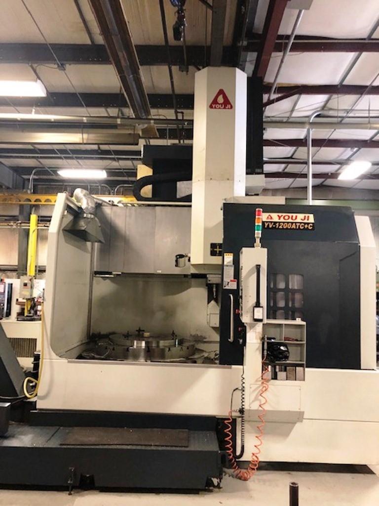 YOU-JI Model YV-1200 ATC+C with Live Milling CNC Vertical Lathe