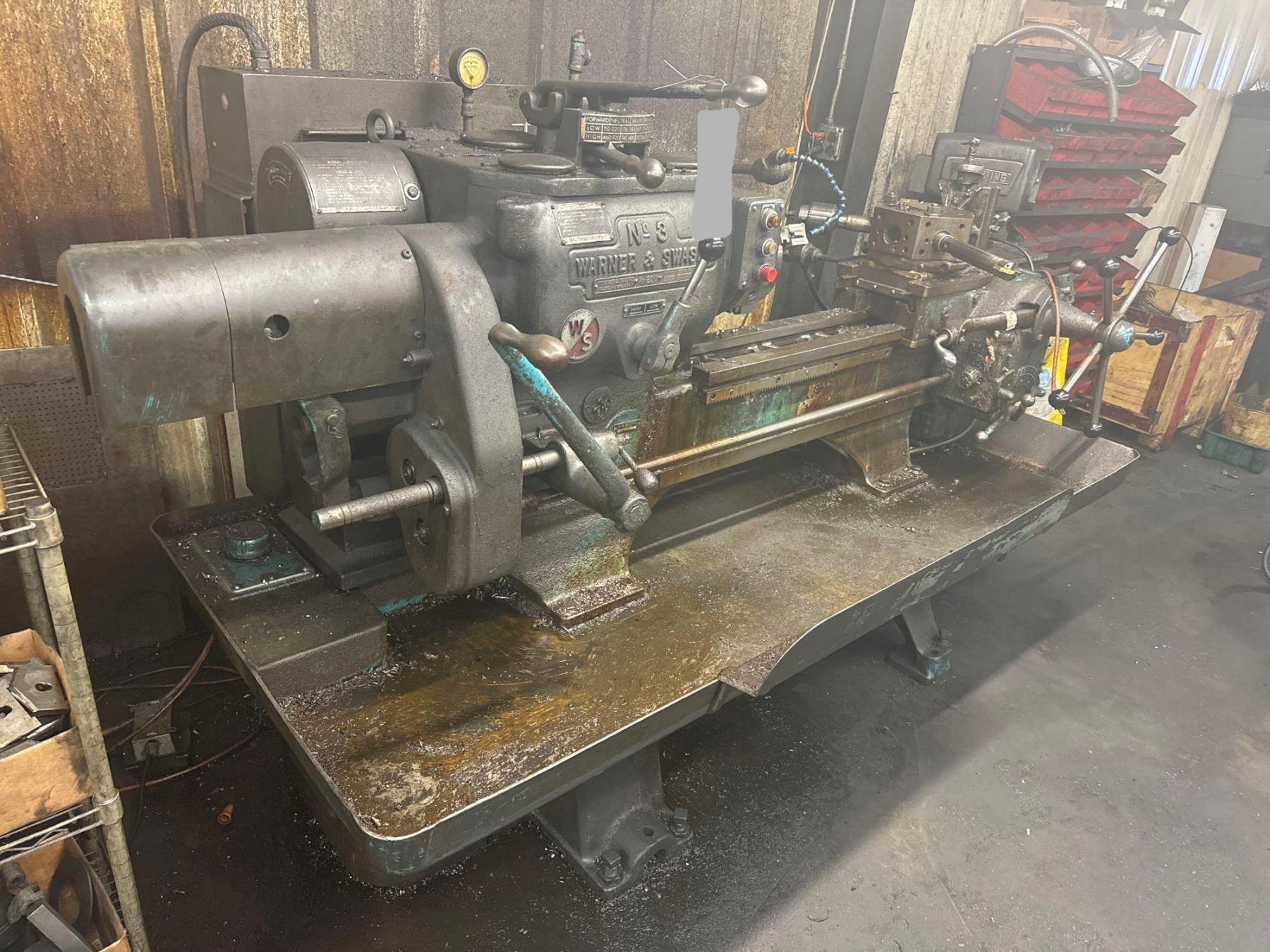 WARNER & SWASEY NO. 3 TURRET LATHE. STOCK # 1227224.