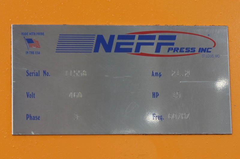 57.7 Ton NEFF C-Frame Hydraulic Press, Model DF50-15M
