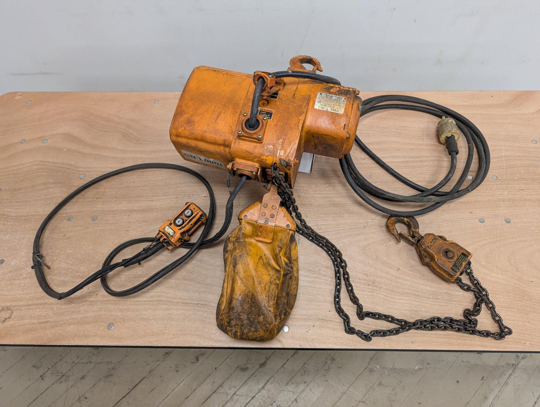 Harrington 1/2 Ton Electric Hoist | Model EF2E-7564 | 1000 lb Capacity | Single Phase