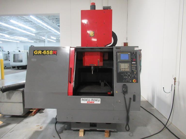 Roku-Roku GRM-658 CNC Vertical Machining Center, Fanuc 16i-M, 12 ATC, Renishaw NC3- Auction Item