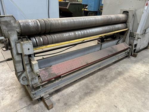 7' X 1/4" BERTSCH MODEL #7 3 ROLL INITIAL PINCH MECHANICAL PLATE ROLL