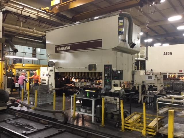 500 Ton Komatsu Straight Side Double Crank Mechanical Transfer Press