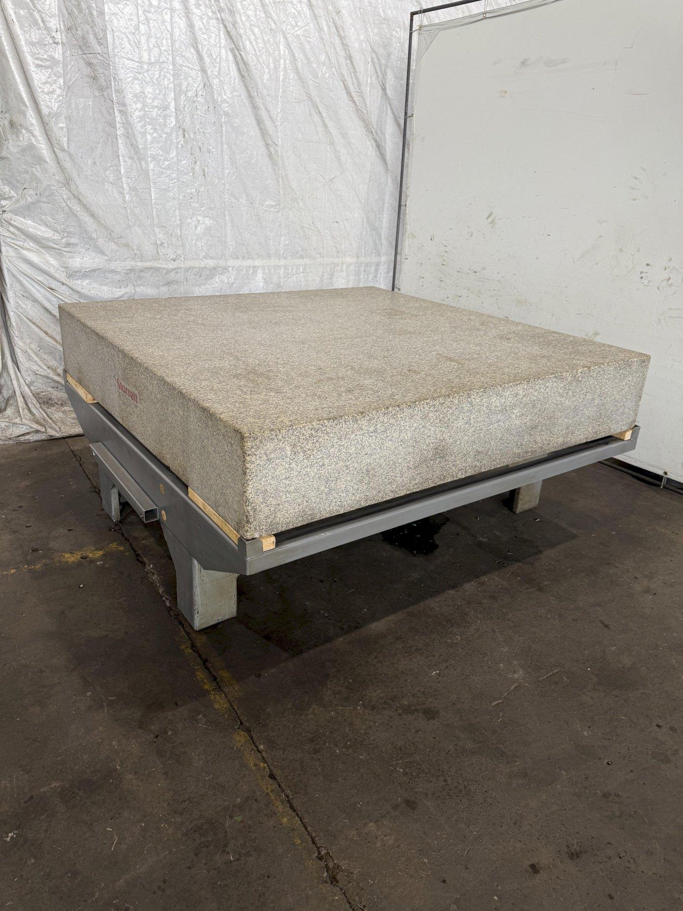 6' X 6' STARRET GRANITE SURFACE PLATE W/ STAND. STOCK #0447625