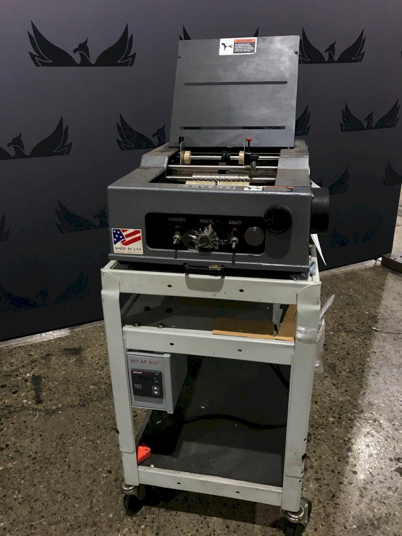 ADVENT LABEL APPLICATOR CO MODEL NO.465 WITH STANDING CART