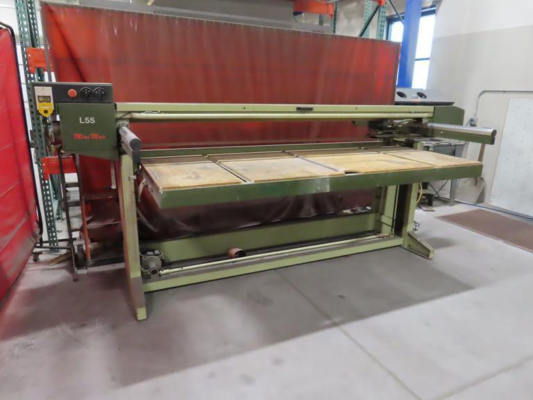 Samco MiniMax L55 Professional Grade Stroke Sander, 6" Belt, 98"x36" Table, 28" Motorized Adjustable Table Height, 3 HP- Auction Item