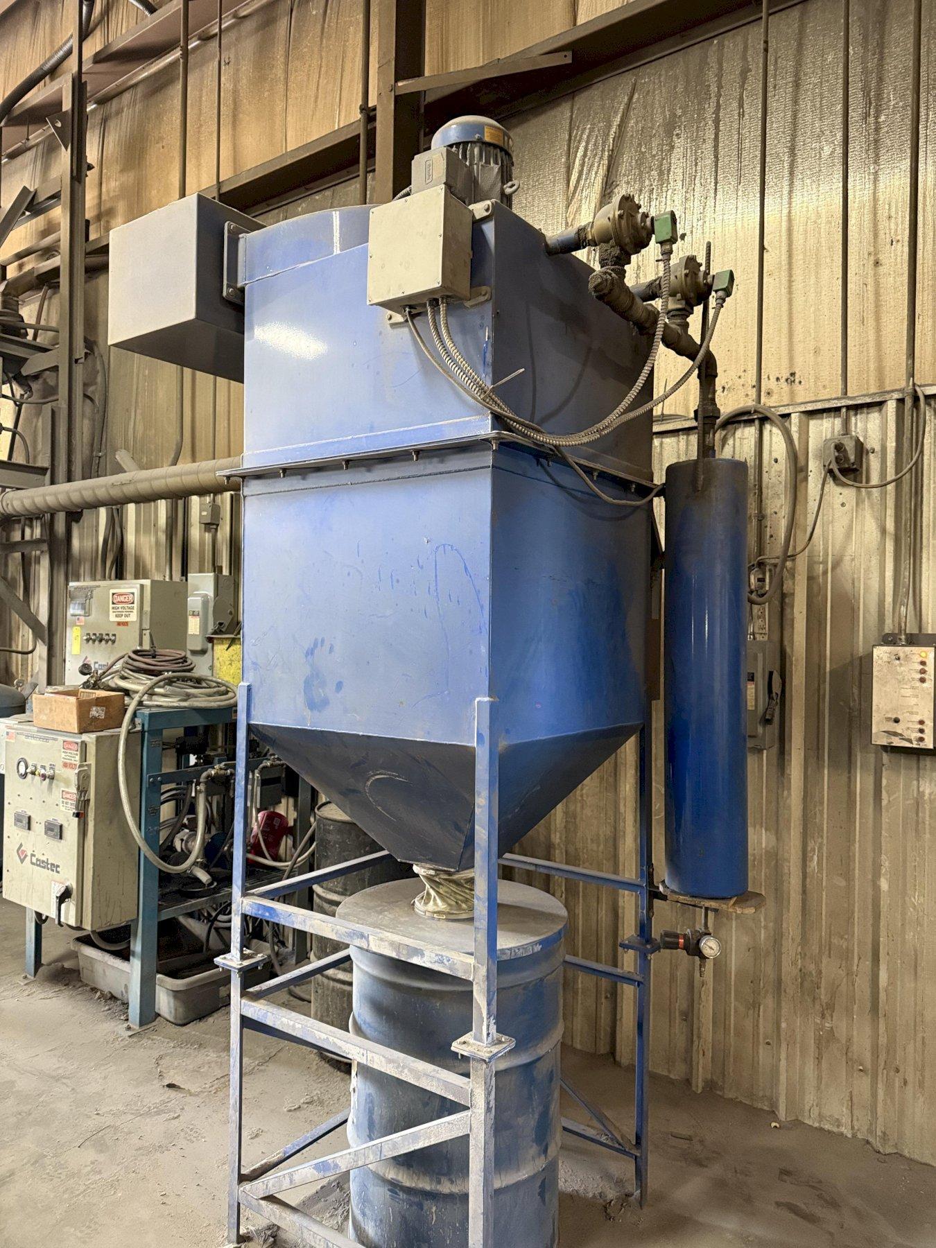 Consolidated Stripping 2500 cfm cartridge type dust collector with 5 hp blower and motor, 5 cartridge, 480 volt