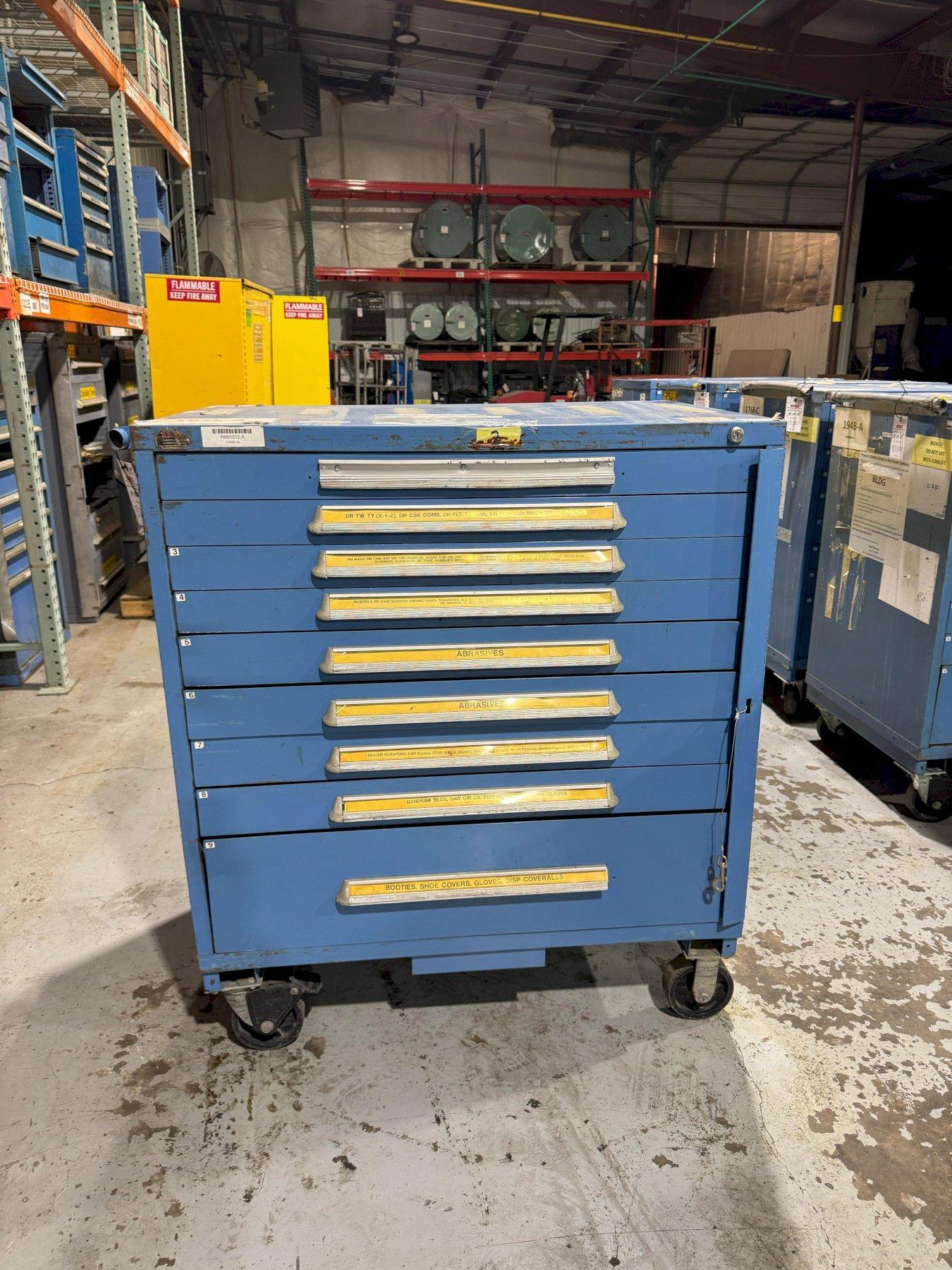 1 - PREOWNED LYON 9-DRAWER ROLLING CABINET