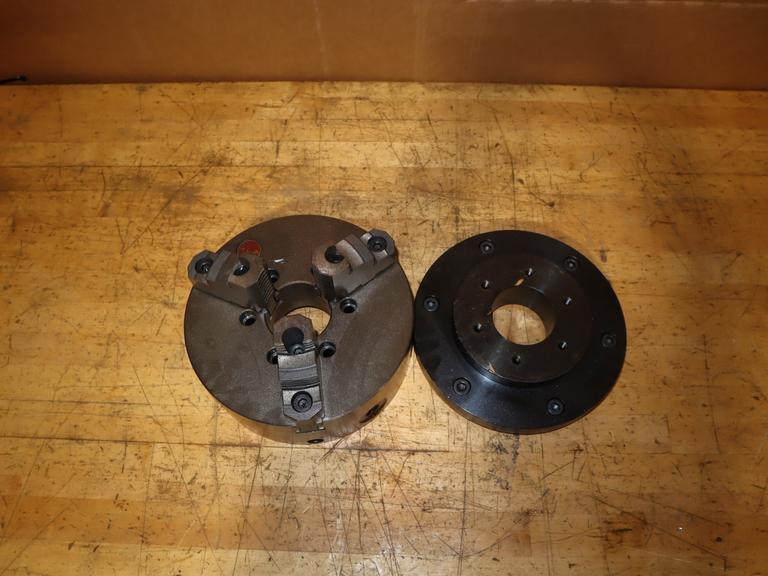 KCM 10" 3-Jaw Chuck A1-8 Mounting W/ Backplate For Haas HRT210- Auction Item