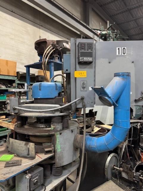 MOYER #7.5 18 2V, SPRING GRINDER, GRINDING WHEELS 18", ROTARY TABLE
