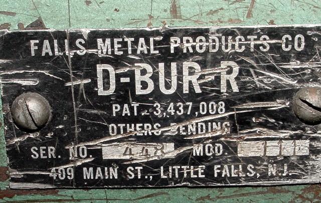 FALLS PRODUCTS D-BUR-R DEBURRER MODEL 131