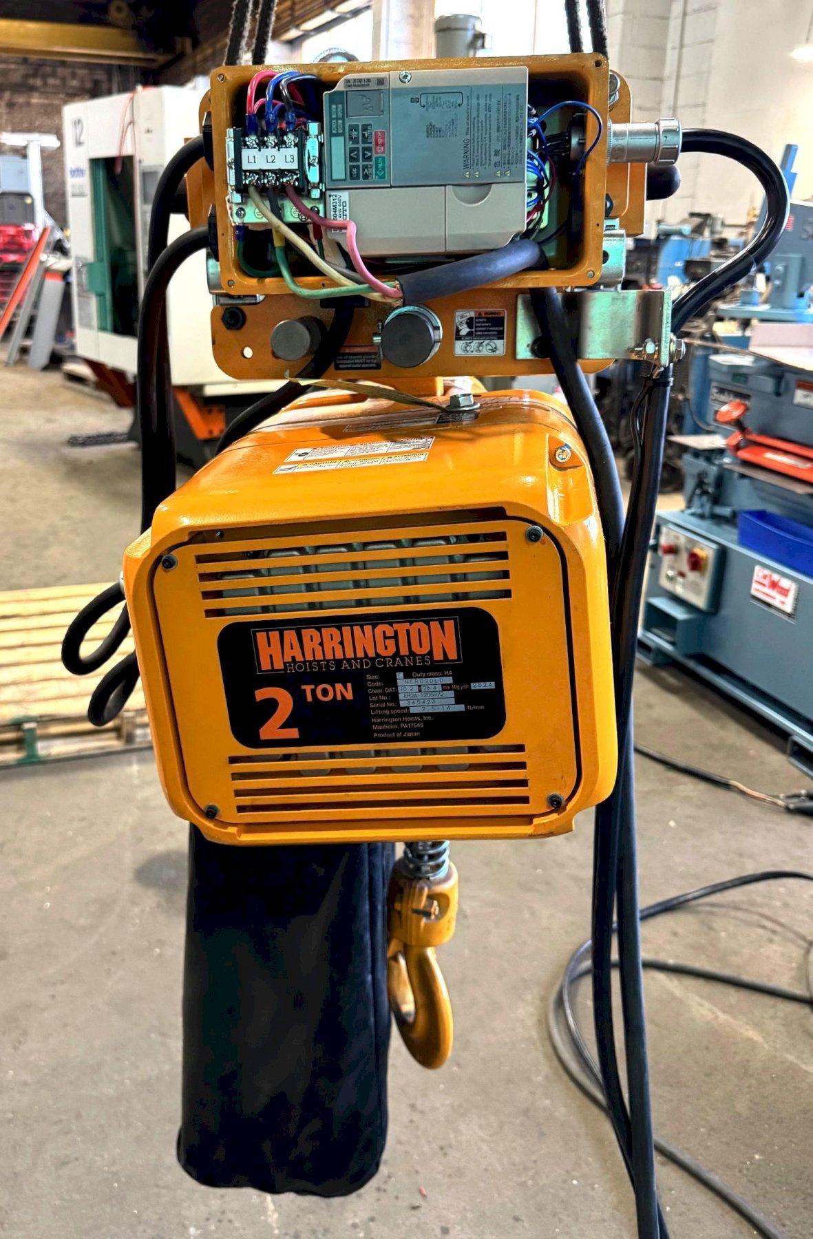 2 Ton Harrington Electric Chaim Hoist, Power Trolley