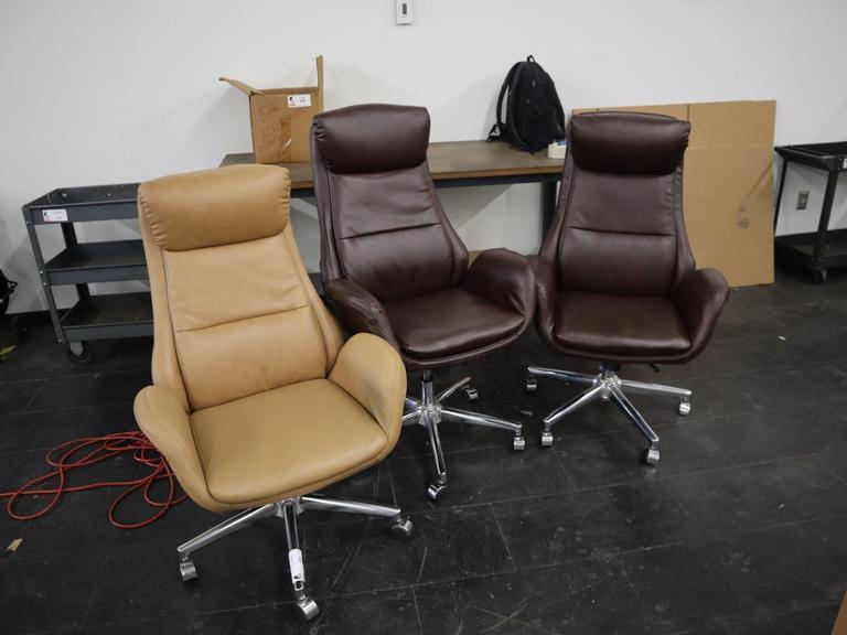 Highback Office Chairs on Casters (3)- Auction Item