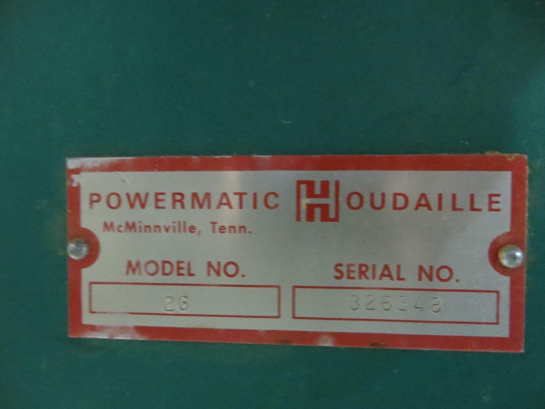 Powermatic Heavy Duty Shaper Model 26