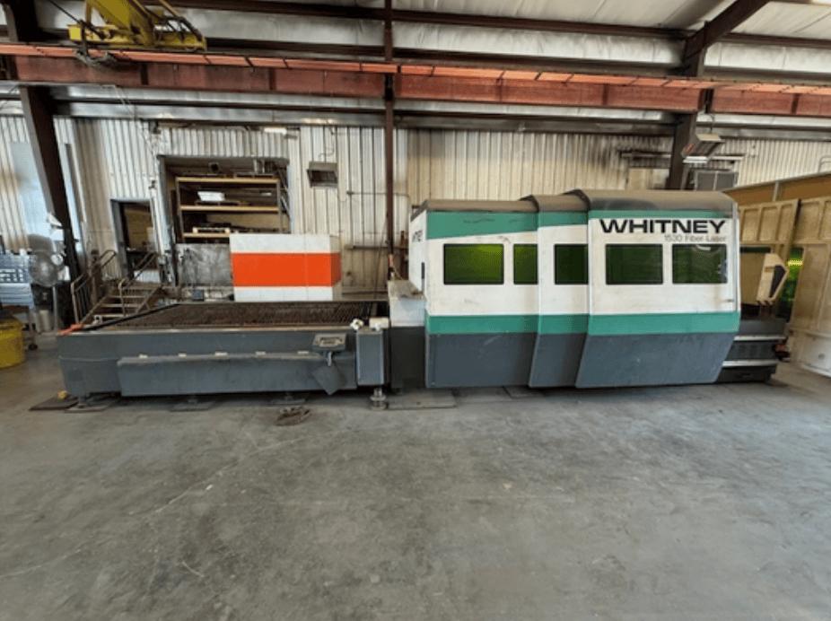 6000 Watt Whitney 1530 CNC Fiber Laser, 2014 – 5′ x 10′ Table, Dust Collector, IPG Power Source