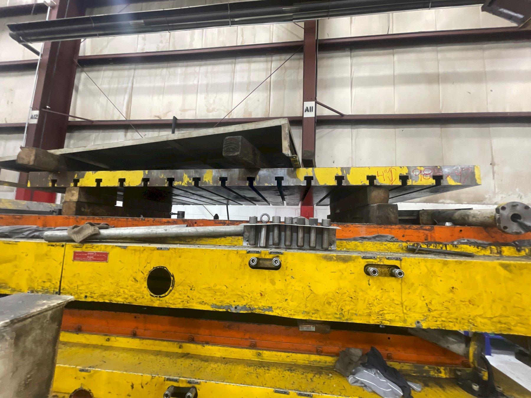 98.5" x 47" x 3.75" Thick T-Slotted Bolster Plate