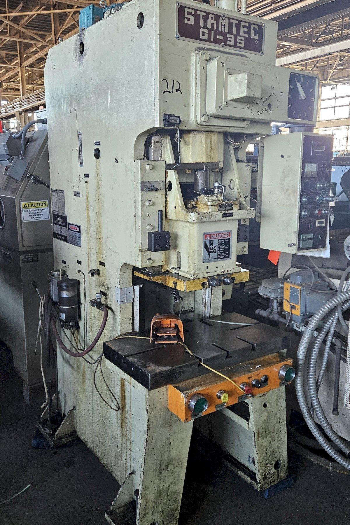 35 TON STAMTEC G1-35 GAP FRAME PRESS. STOCK # 0669425
