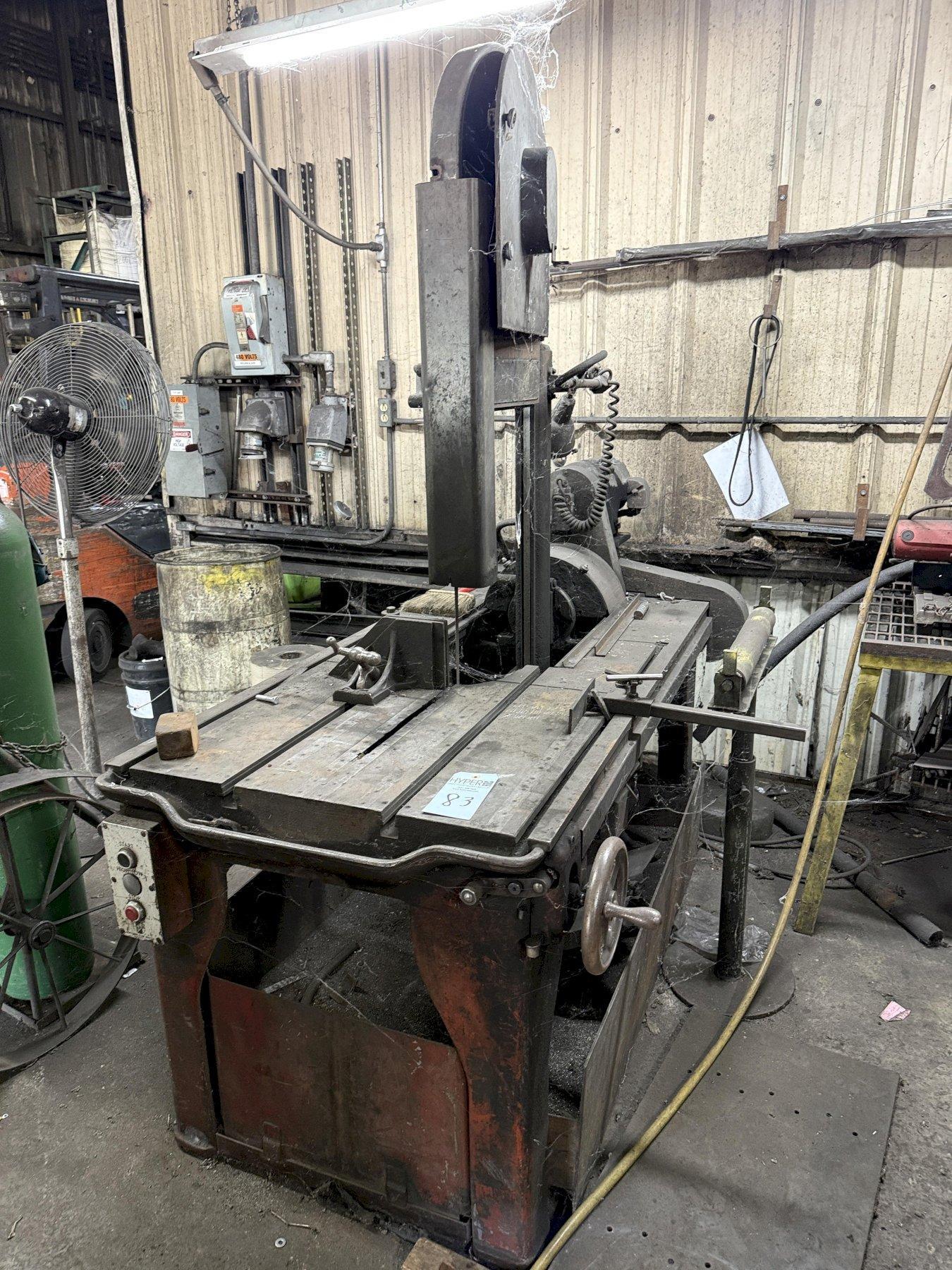 Armstrong Blum model 8/M8/M9/J1 vertical band saw s/n 811128
