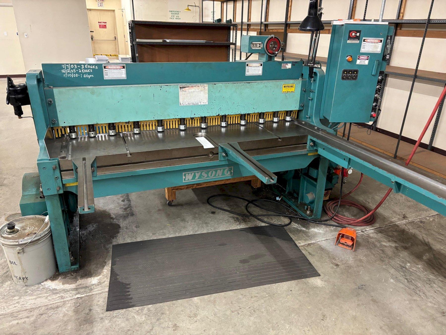 12 Ga. x 6' WYSONG MECHANICAL SHEAR MODEL 1272